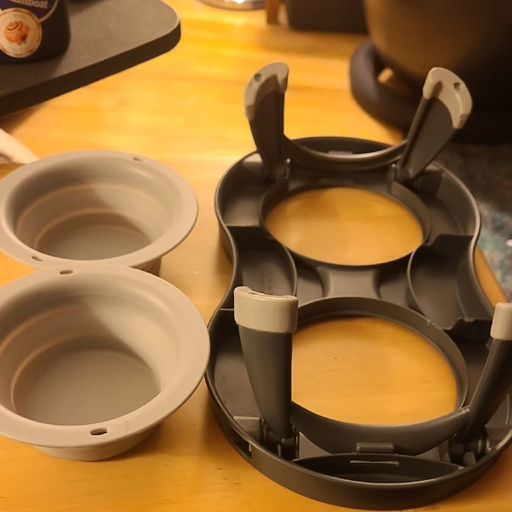 Elevated Gray Dog Feeder